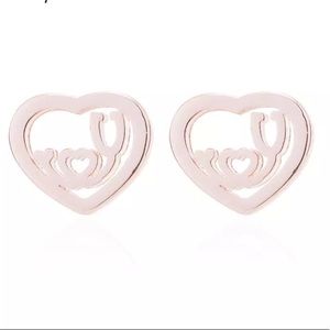 2/$10💗Rose gold stethoscope earrings 💗